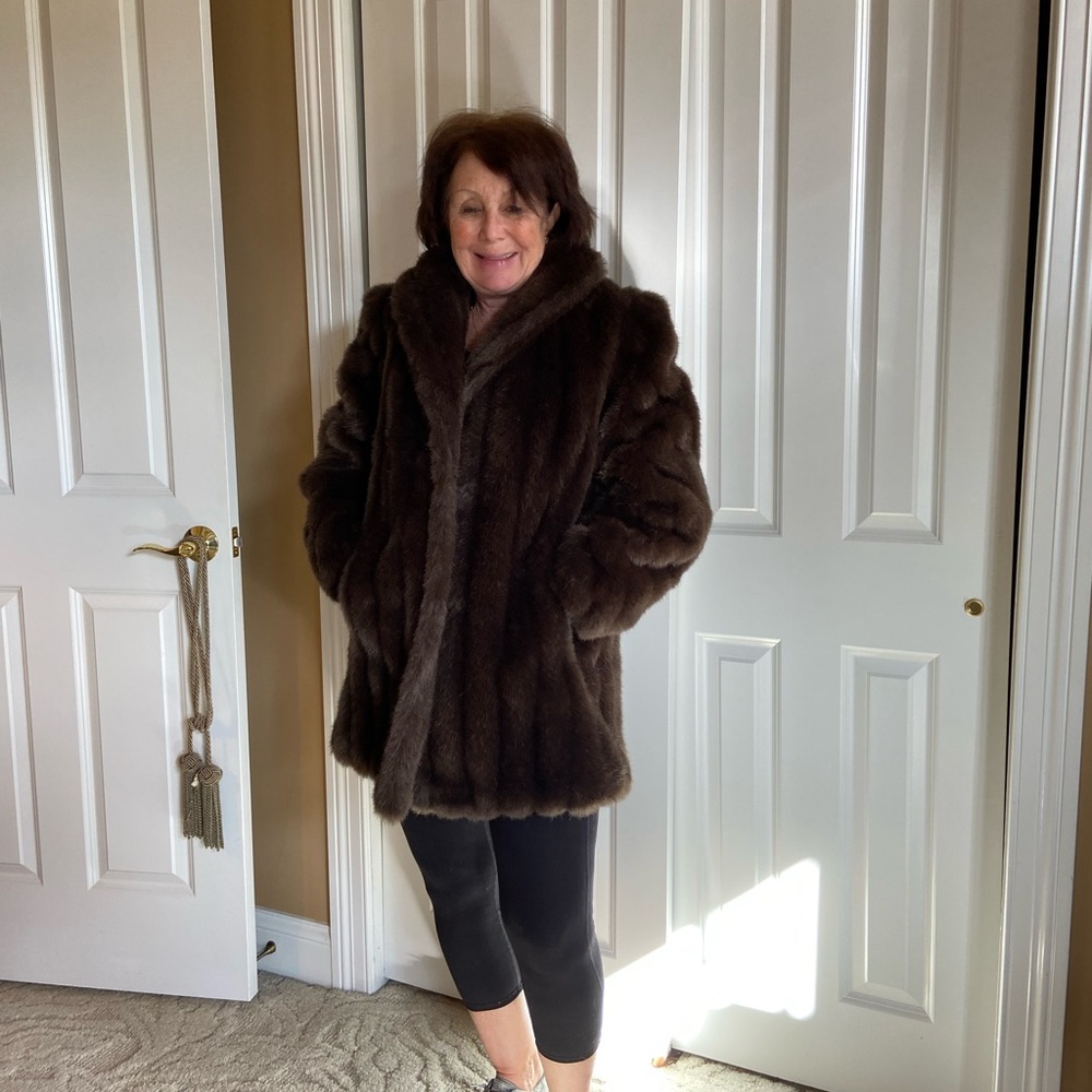 Beautiful faux fur chocolate brown